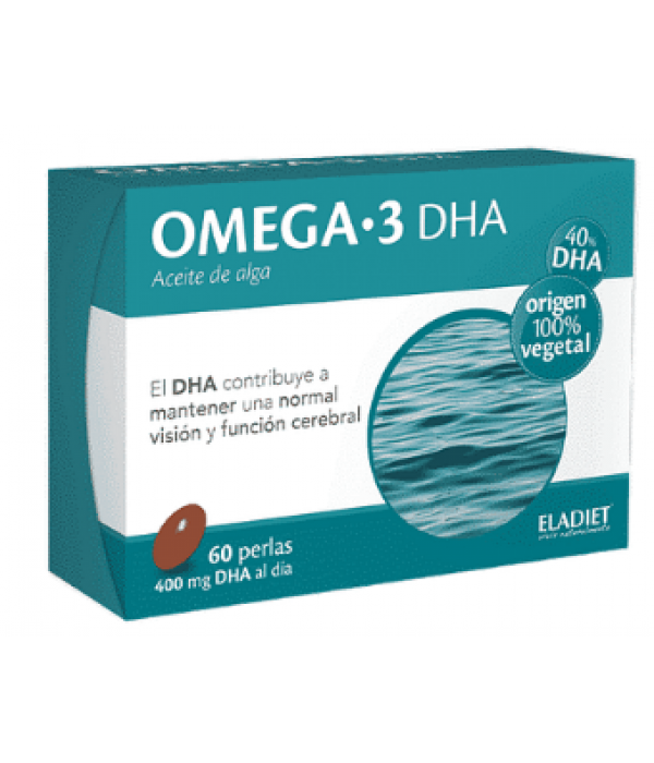 Omega 3 DHA - Oleo de Algas - 60 Cápsulas - Eladiet